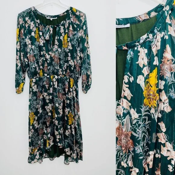 slim fit dress slacks GREEN ONE-SHOULDER CAPE DRAPED SILK DRESS | CULT MIA main image 1
